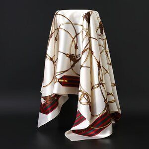35.4" Boho Print Square Scarf for Women